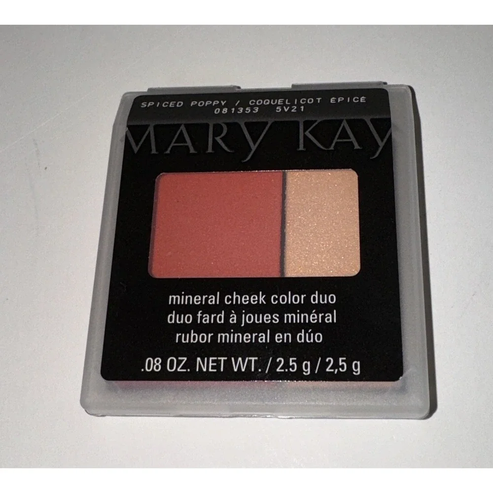 New In Package Mary Kay Mineral Cheek Color Duo Blush Spiced Poppy Full Size‎